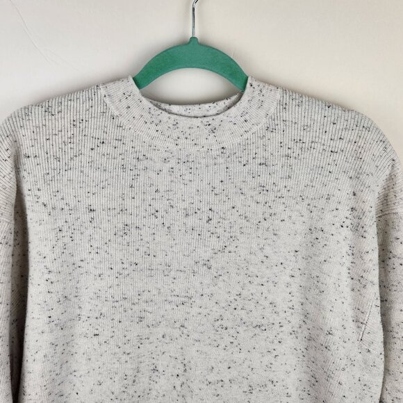 Eileen Fisher Organic Cotton Speckle Boxy Crewneck Tunic Sweater sz L - Picture 4 of 10